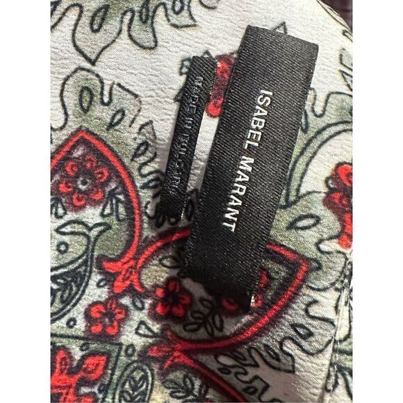 NEW WITH TAGS Isabel Marant Paisley Print Long Sleeve Button-Up Top Size: S | US - Picture 12 of 15